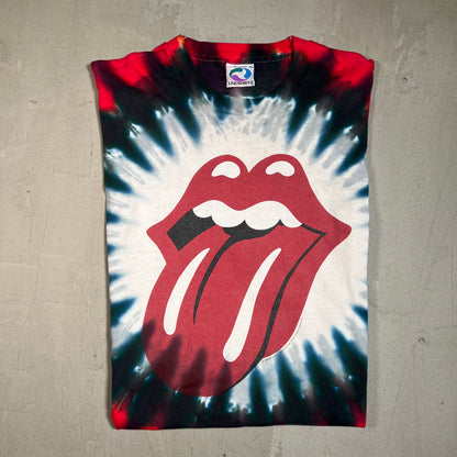 1994 Rolling Stones Liquid Blue Tag Tie Dye Tee Size XL USED v14603