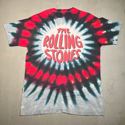 1994 Rolling Stones Liquid Blue Tag Tie Dye Tee Size XL USED v14603
