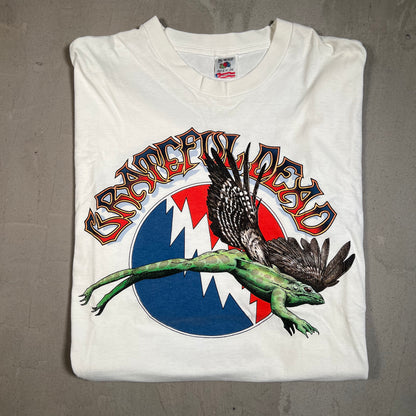 1995 Grateful Dead Iguana Tour White Tee Size XL USED v12595