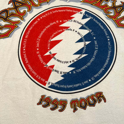 1995 Grateful Dead Iguana Tour White Tee Size XL USED v12595
