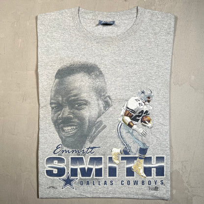 Y2K Emmitt Smith Dallas Cowboys Grey Tee Size Large USED v19596