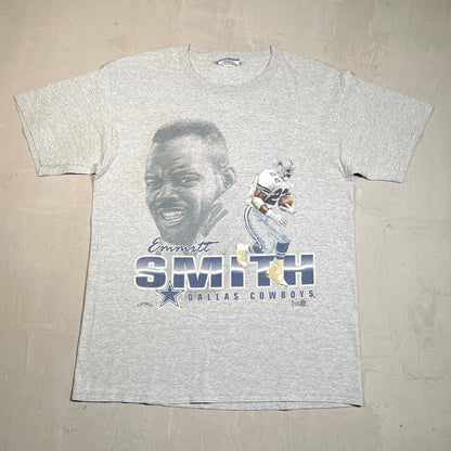 Y2K Emmitt Smith Dallas Cowboys Grey Tee Size Large USED v19596