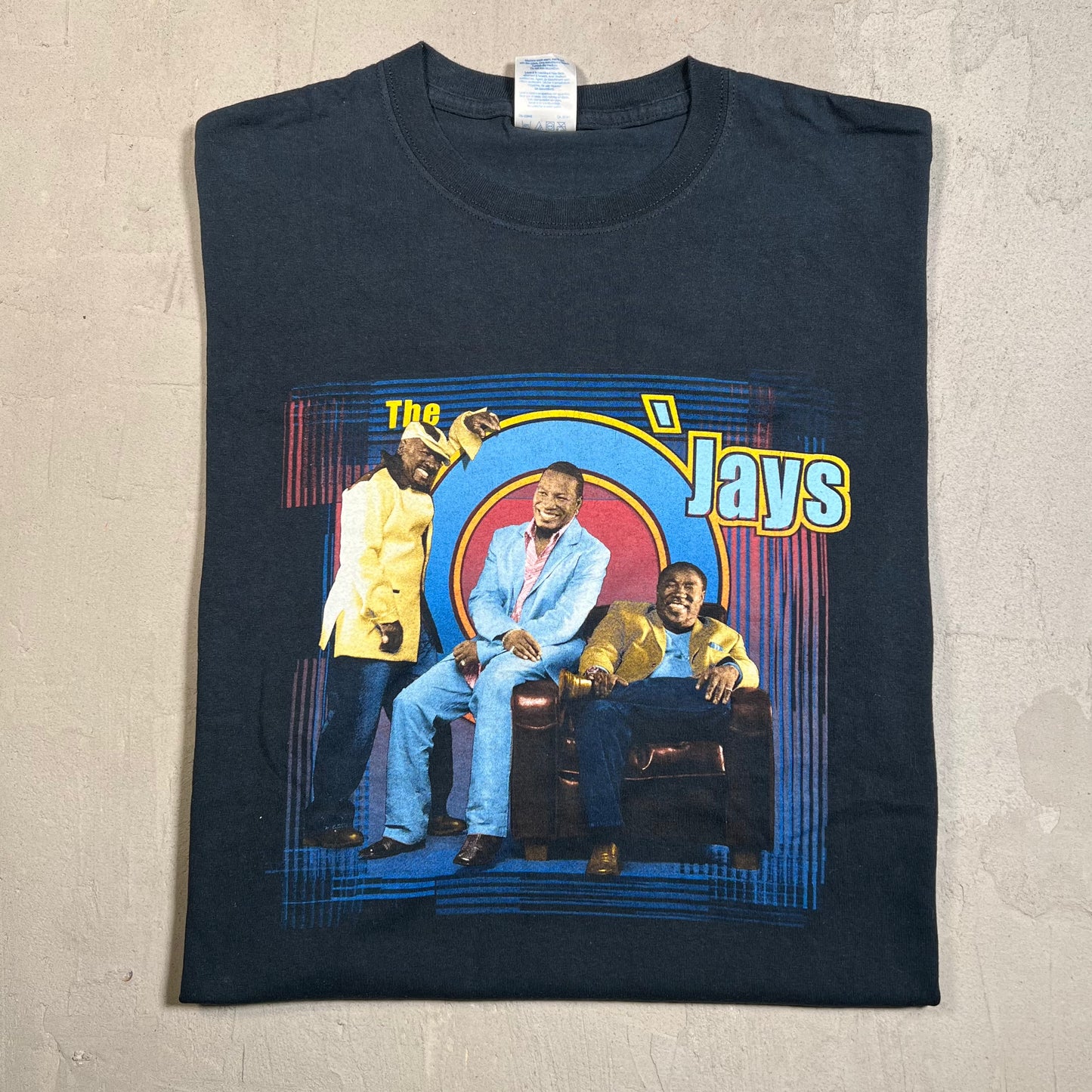 Y2K The O Jays For The Love of Money Black Tee Size XL USED v19595