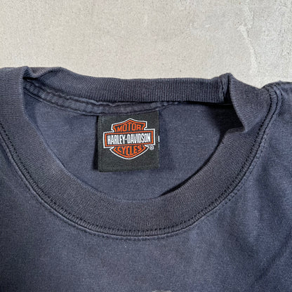 Harley Davidson Pinup Girl Black Tee Size Large USED v19607