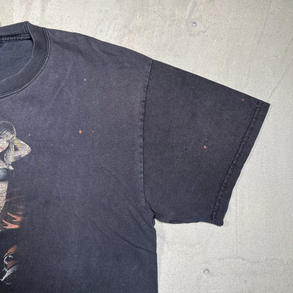 Harley Davidson Pinup Girl Black Tee Size Large USED v19607