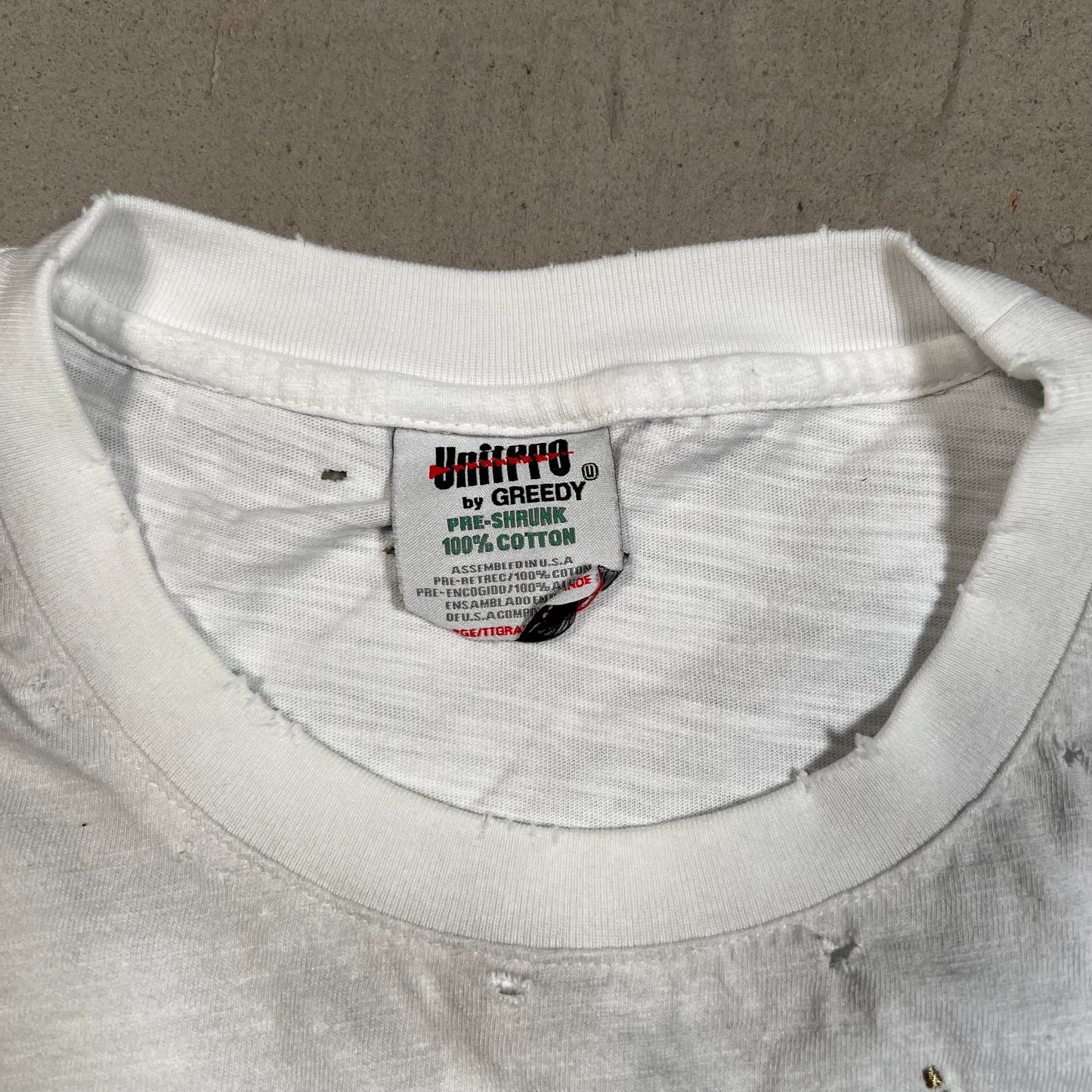 Greedy Unit Everyday White Tee Size XXL USED x17687