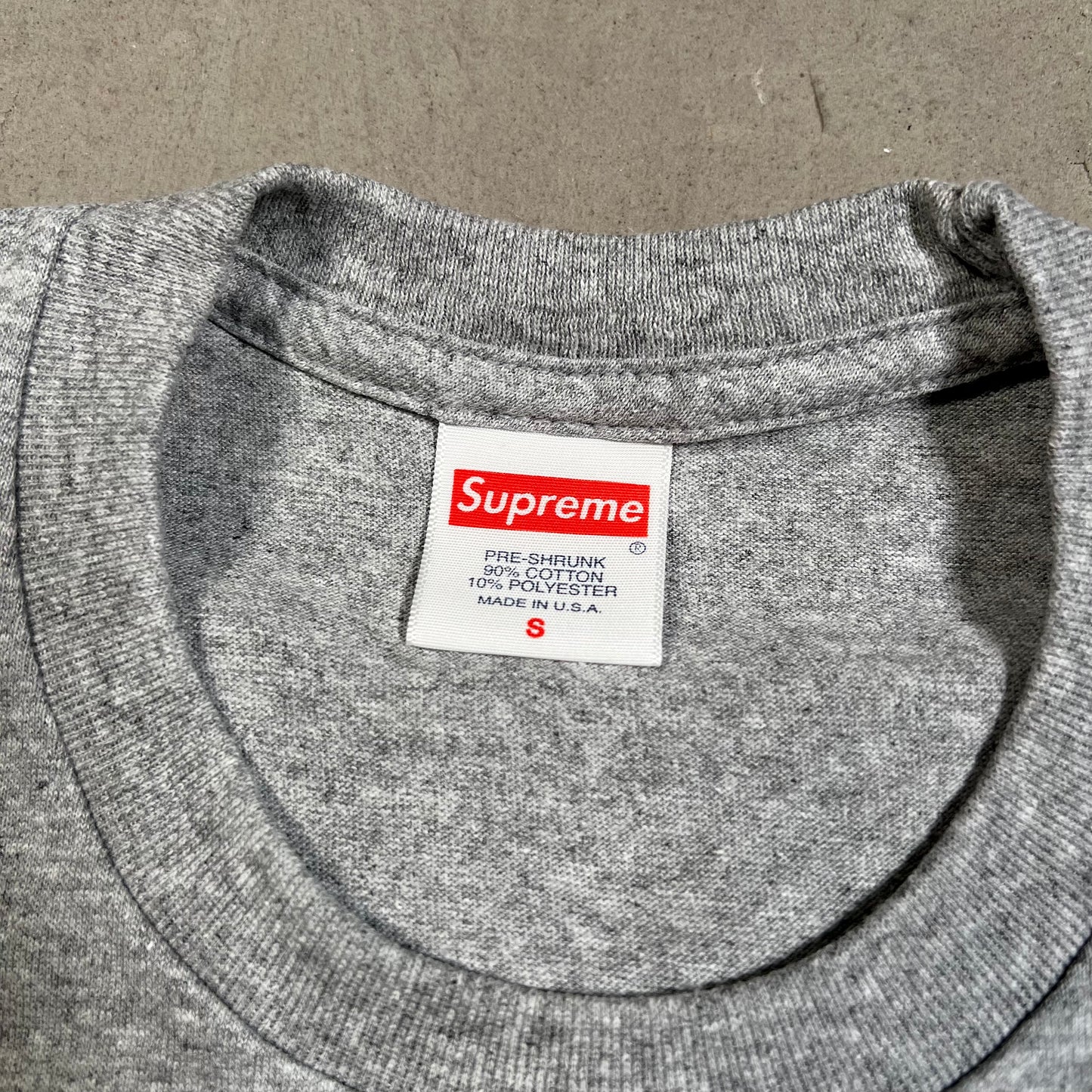 Supreme Ralph Steadman Box Logo Tee Heather Grey (2022) Size Small NEW x17683