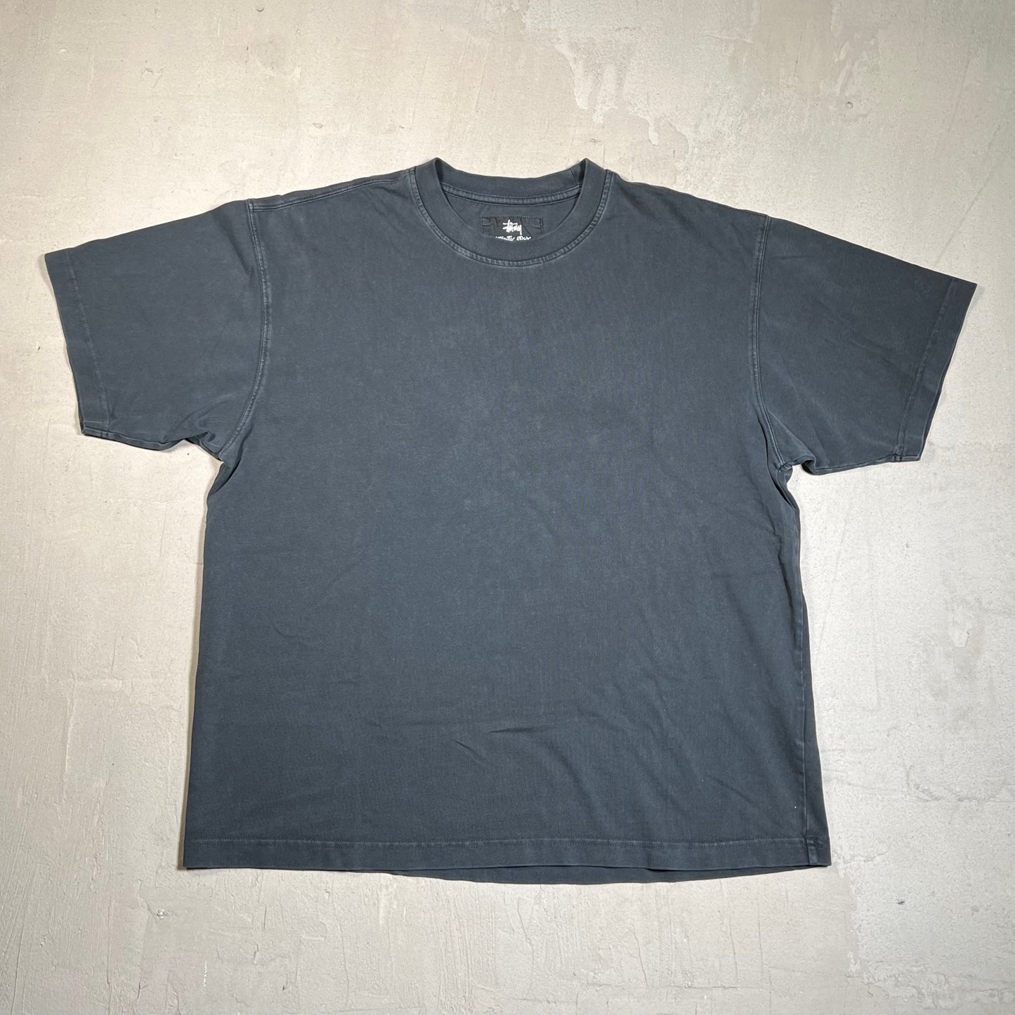 Stussy Black Dyed Classic Tee Size Medium USED x17688