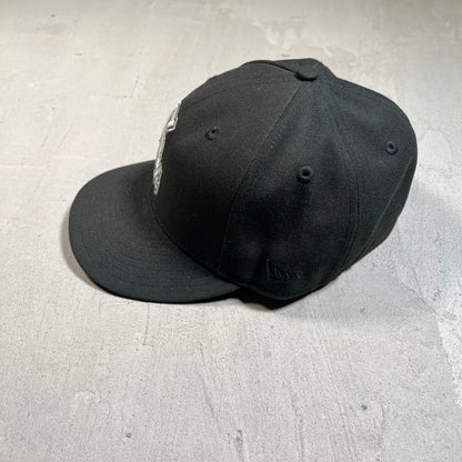 New Era Chicago White Sox "Sock Patch" Black Fitted Size 7.5 USED v19606