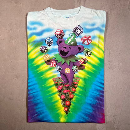 1991 Grateful Dead Spring Tour Tie Dye Tee Liquid Blue Tag Size XL USED v12085
