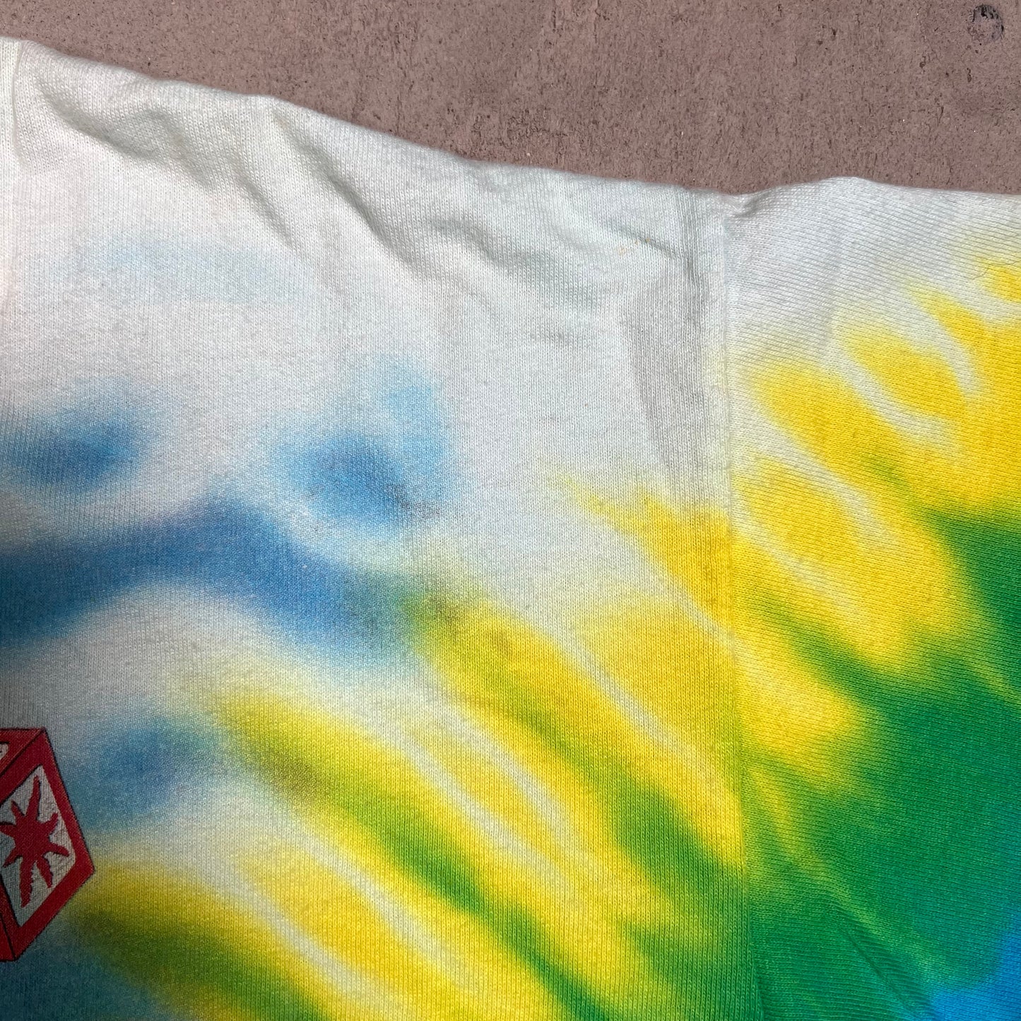 1991 Grateful Dead Spring Tour Tie Dye Tee Liquid Blue Tag Size XL USED v12085