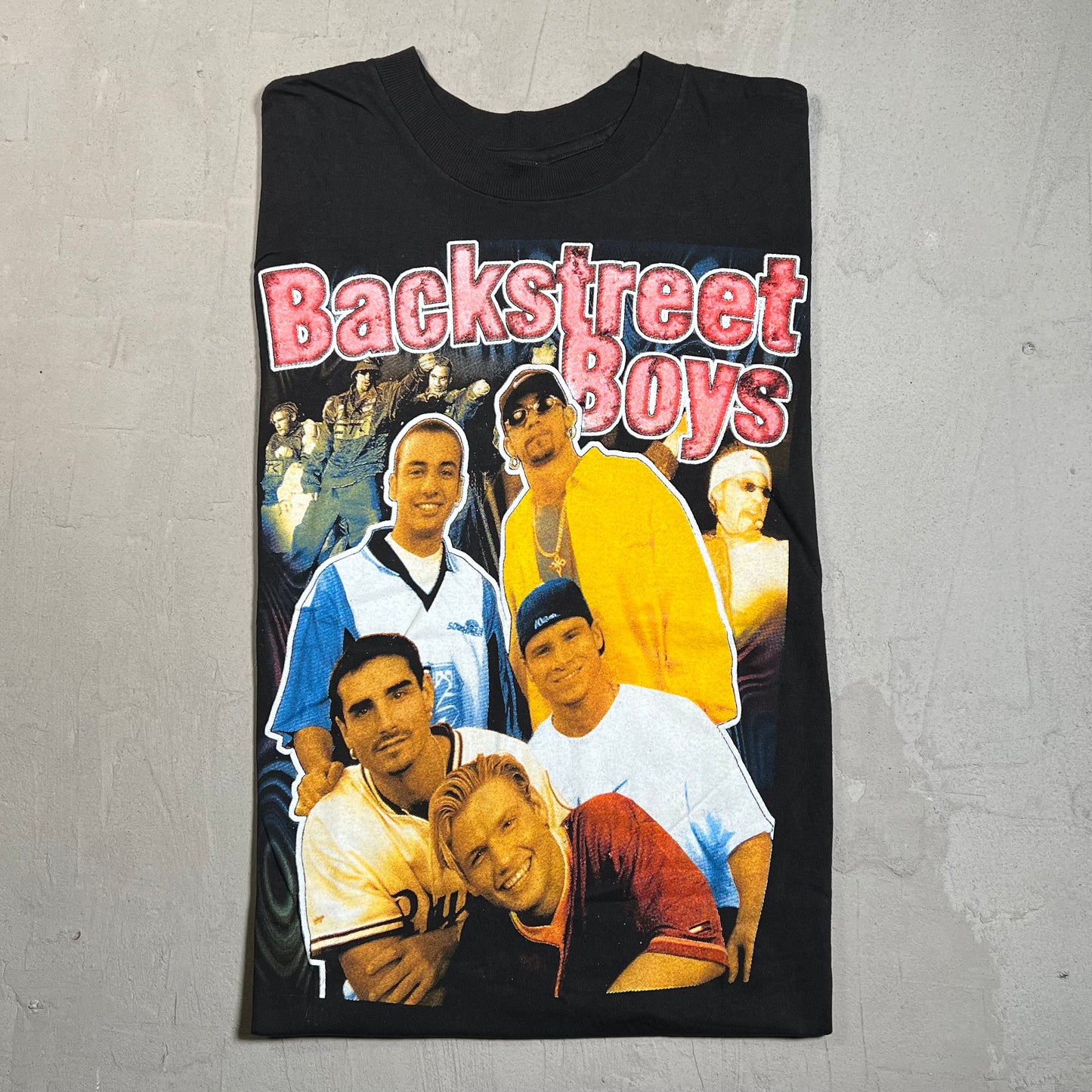 Backstreet boys rap style bootleg tee black Size small v11587