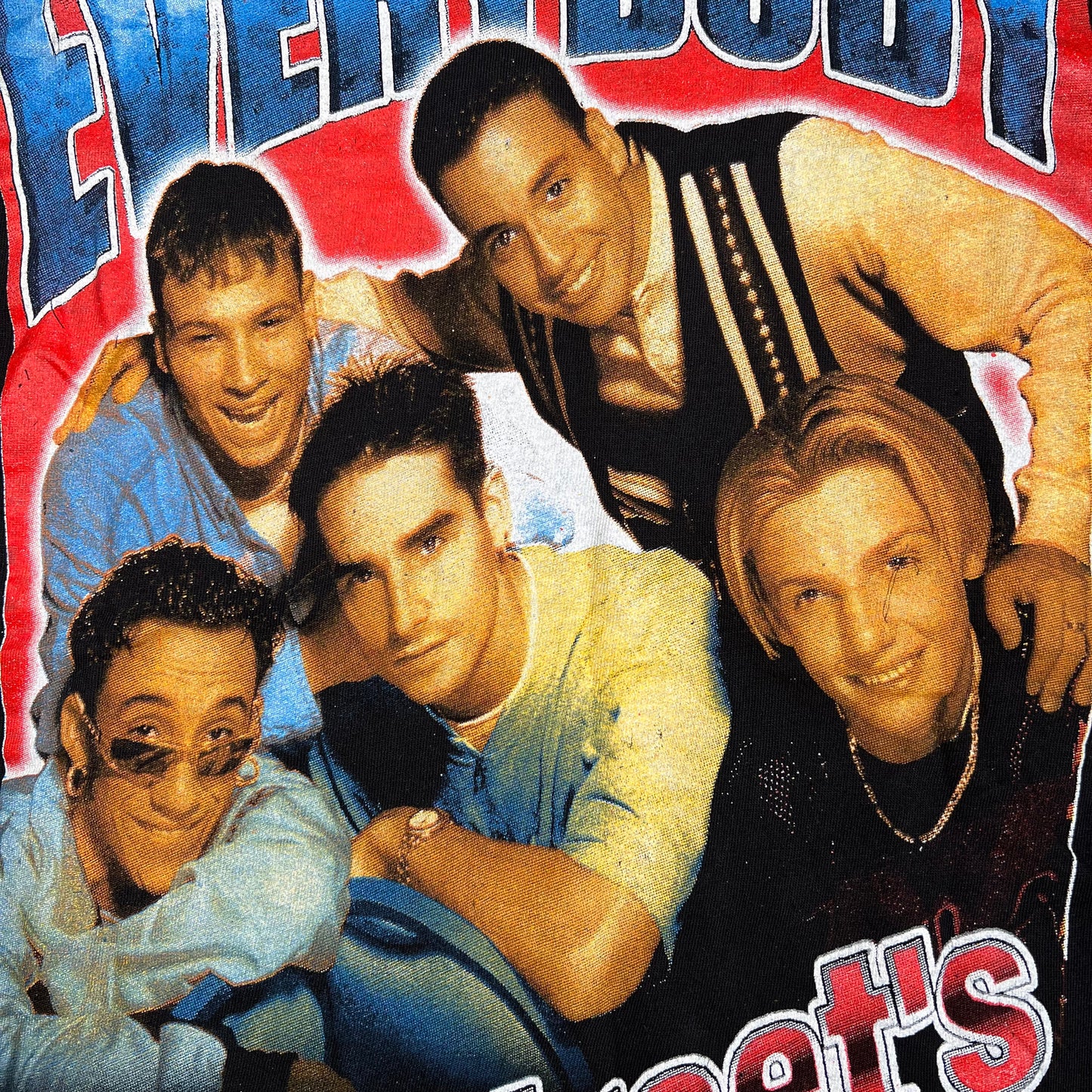 Backstreet boys rap style bootleg tee black Size small v11587