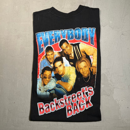 Backstreet boys rap style bootleg tee black Size small v11587