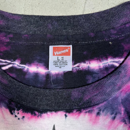1986 Jimi Hendrix Mikio Kennedy Purple Tie Dye Tee Size Large USED v16050