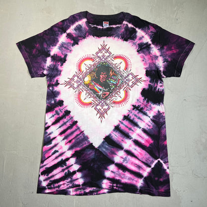 1986 Jimi Hendrix Mikio Kennedy Purple Tie Dye Tee Size Large USED v16050