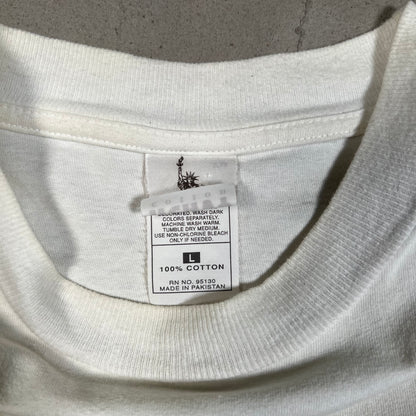 Y2K Ricky Martin Rap Style White Tee Size Large USED v16173