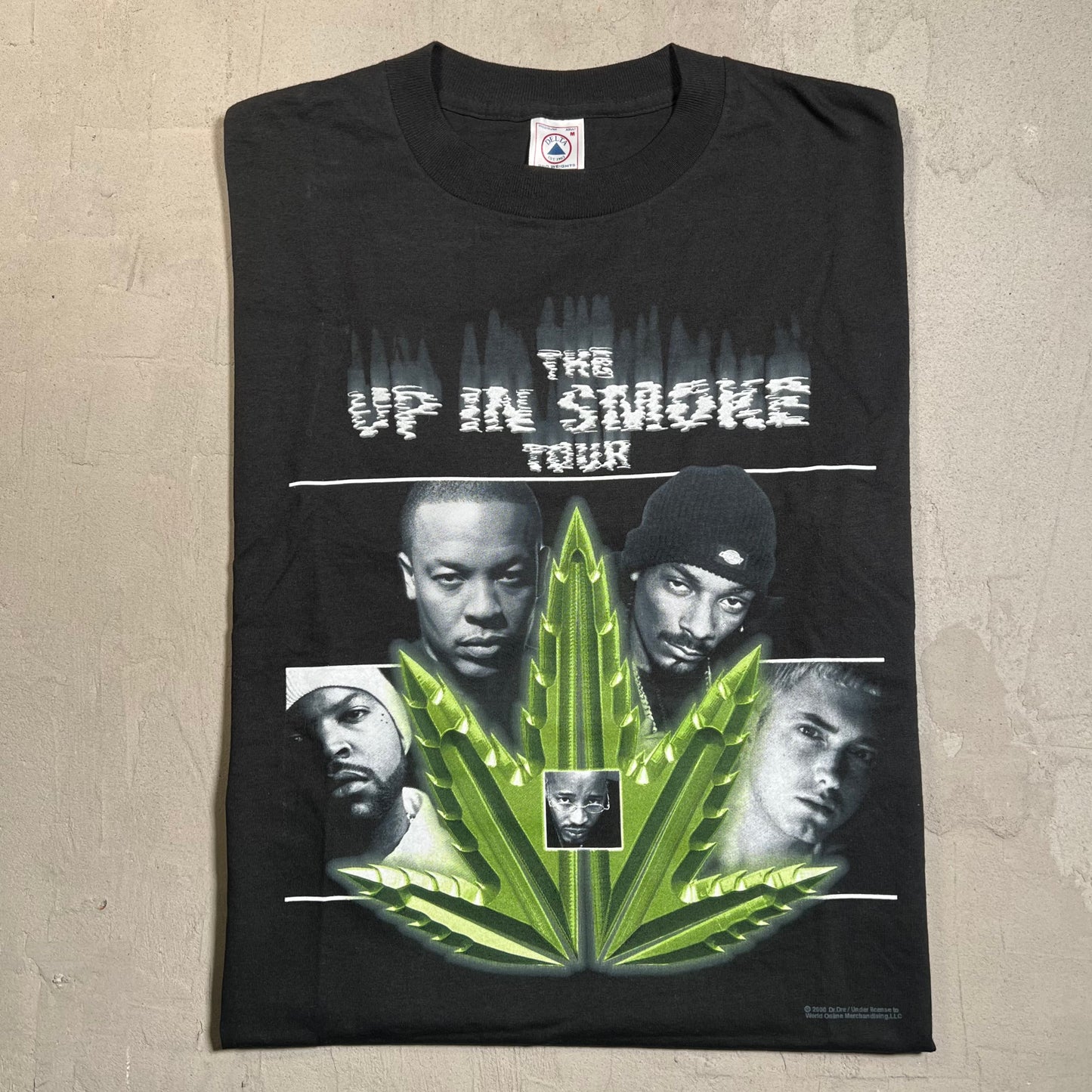 2000 Up In smoke Tour Black Tee Size Medium NEW v5016