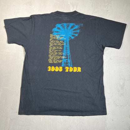 1995 REM tour tee black Size Large USED nice man tag v13856