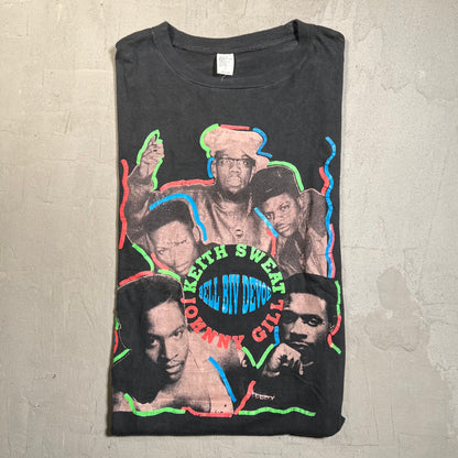 1991 Keith Sweat x Johnny Gill x Bell Biv Devoe Black Tour Tee Size Large USED v16081