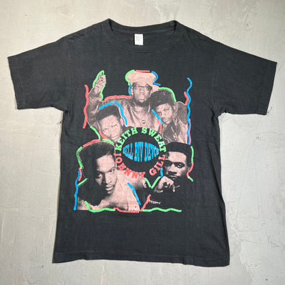 1991 Keith Sweat x Johnny Gill x Bell Biv Devoe Black Tour Tee Size Large USED v16081