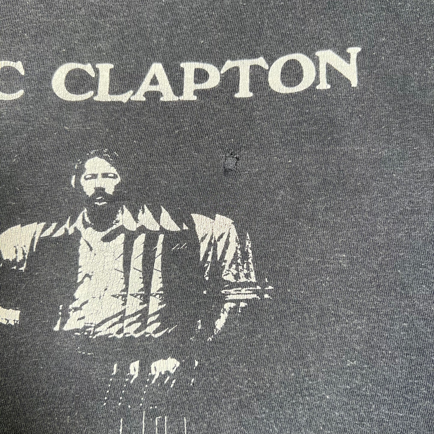 1983 Eric Capton Camel American Tour Black Tee Size Large USED v17203