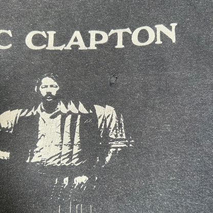 1983 Eric Capton Camel American Tour Black Tee Size Large USED v17203