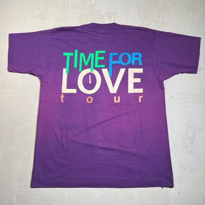 1990s Freddie Jackson Clock Purple Tee Size XL USED v16248
