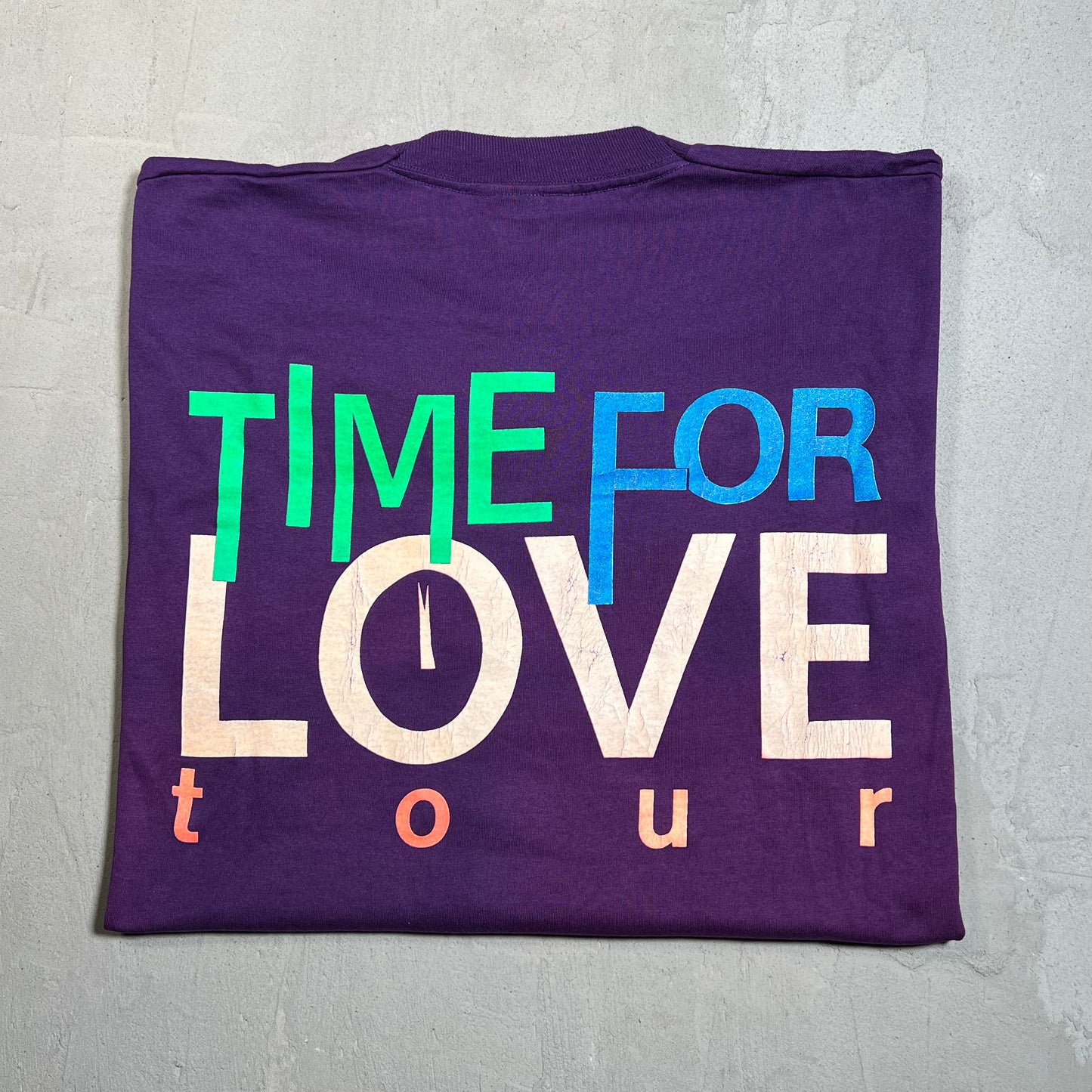 1990s Freddie Jackson Clock Purple Tee Size XL USED v16248