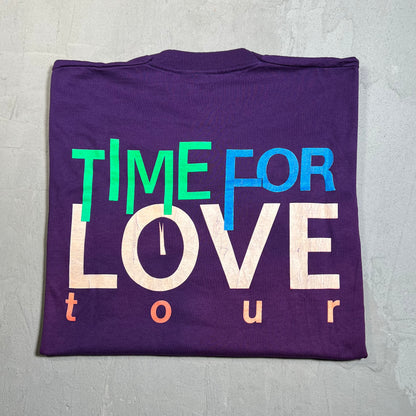 1990s Freddie Jackson Clock Purple Tee Size XL USED v16248