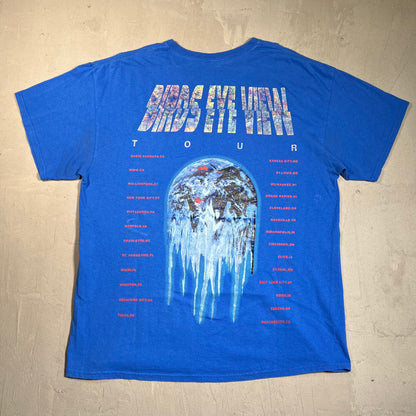Travis Scott Birds Eye View 2017 Blue Tour Tee Size XL USED x14398