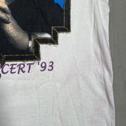 1993 Elton John Live in Concert White Tee Size Large USED v14953