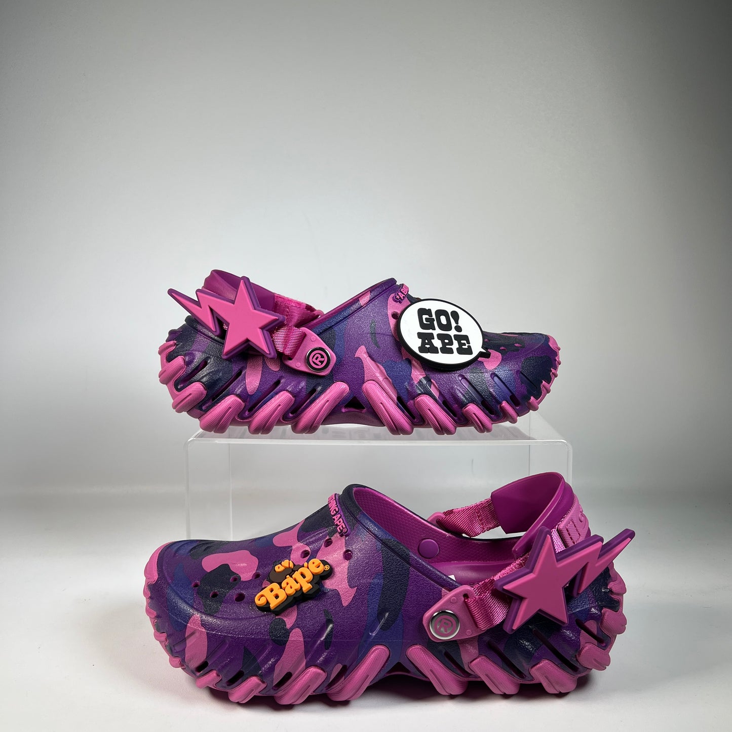 Croc Echo RO Clog Bape Grapeberry Camo (2026) Size 7 USED s23049