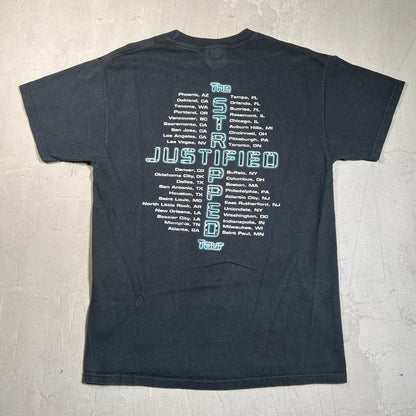 Justin Timberlake Christina Aguilera 2003 Tour Black Size Medium USED v13716