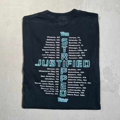 Justin Timberlake Christina Aguilera 2003 Tour Black Size Medium USED v13716