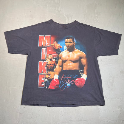 Marino Morwood Mike Tyon Rap Style Washed Black Tee Size XL USED v19621