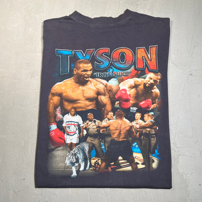 Marino Morwood Mike Tyon Rap Style Washed Black Tee Size XL USED v19621