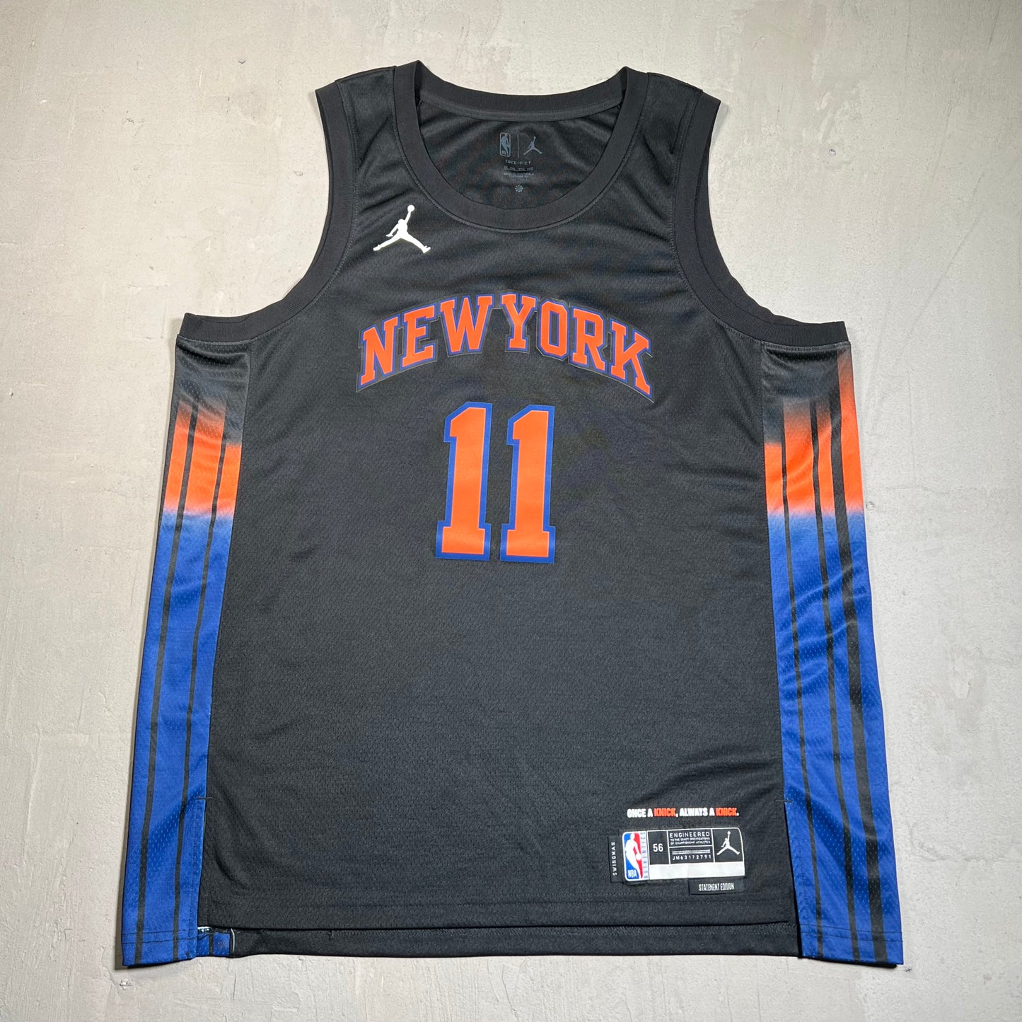 New York Knicks Brunson 11 Black Jordan Nike Jersey Size 56 (XXL) USED v19620