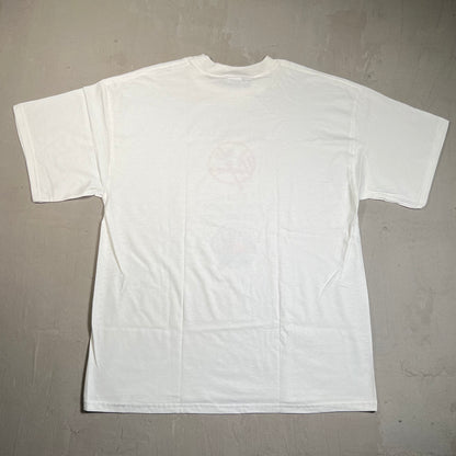 Y2K Yankees Mets Brain On Drugs White Tee Size XL USED v19626