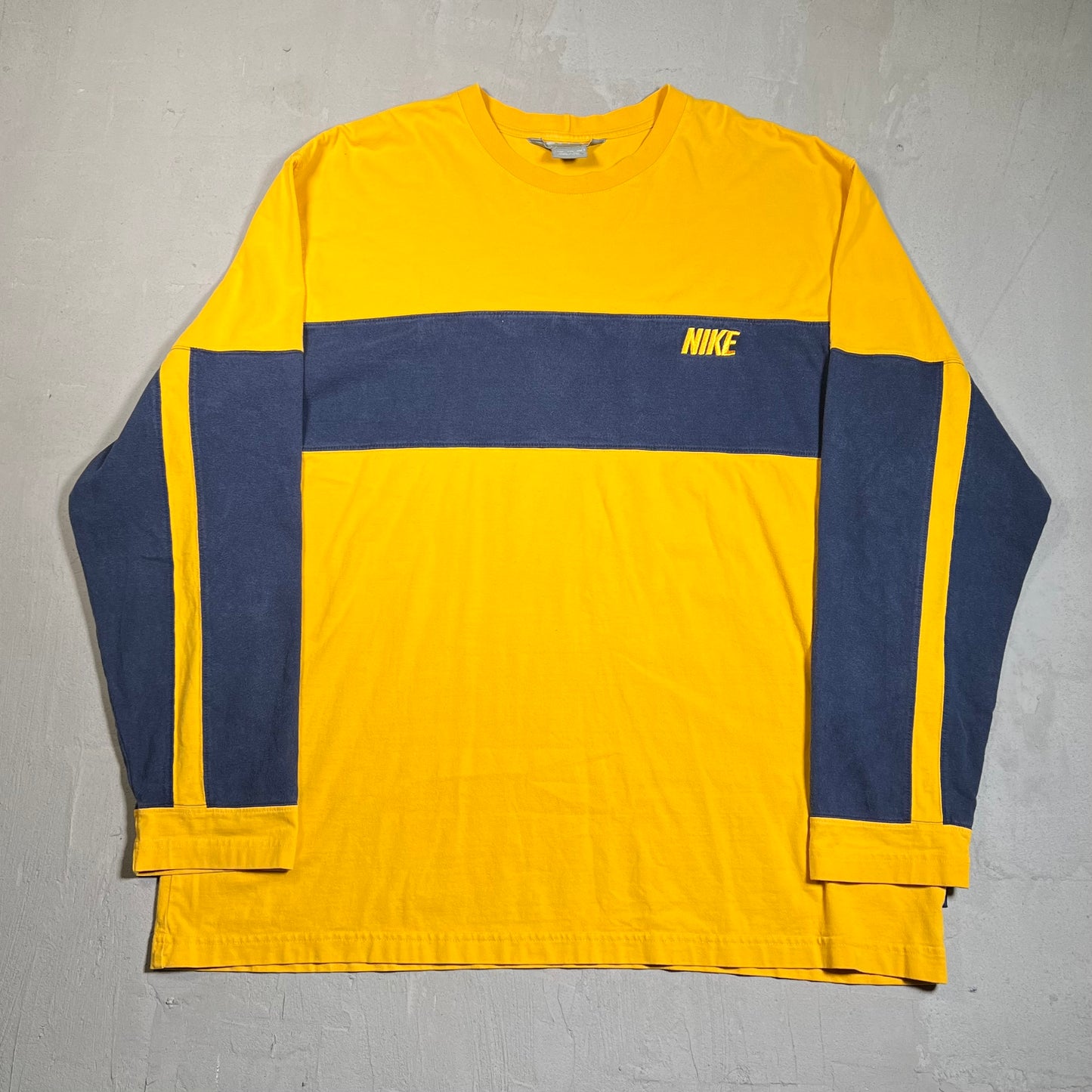 Nike Yellow/Navy Stripped Longsleeve Size XXL USED v19630