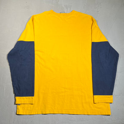 Nike Yellow/Navy Stripped Longsleeve Size XXL USED v19630