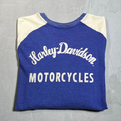 Harley Davidson Felt Letter Purple Race Jersey Long Sleeve Size XXL USED v19629