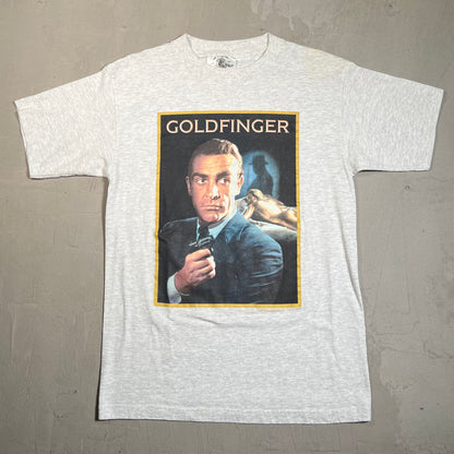 1995 James Bond 007 Goldfinger Promo Grey Tee Size Medium USED v19631