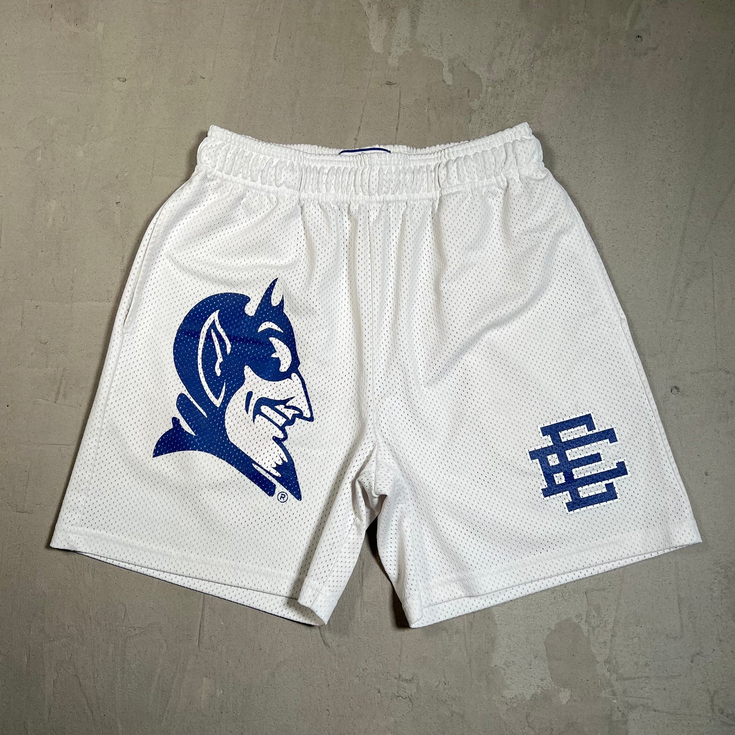 Eric Emanuel Duke White Shorts Size Medium USED x17710