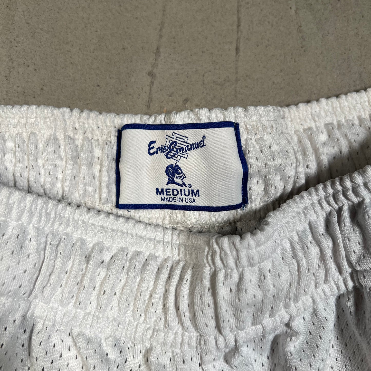 Eric Emanuel Duke White Shorts Size Medium USED x17710