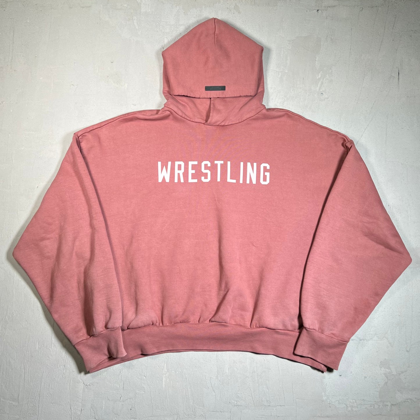 Essentials Fear Of God "Wrestling" Wine Red Hoodie Size XXL USED x17705
