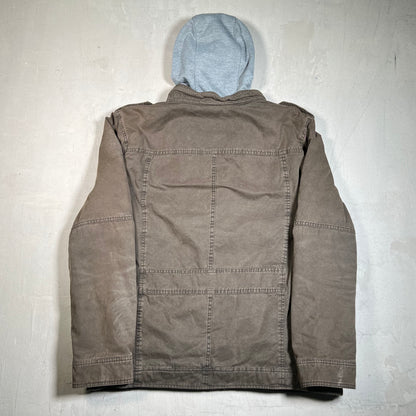 Levis Removable Hood Olive Green Jacket Size XL USED v19628