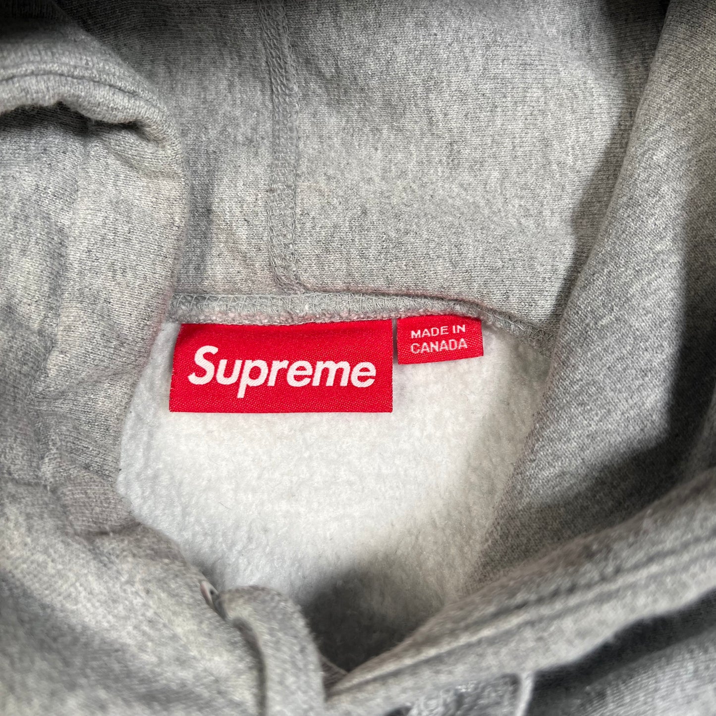 Supreme Navy Blue Box Logo Grey Hoodie Size Medium USED x17740