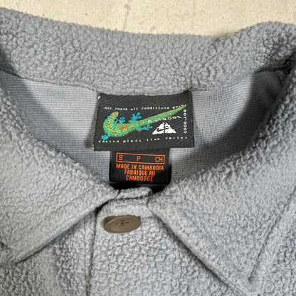 Nike ACG CPFM Longsleeve Grey Fleece Polo Size Small USED x17741