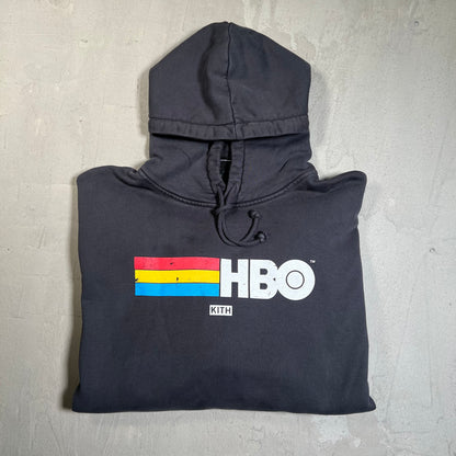 Kith HBO Black Hoodie Size Large USED x17431
